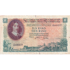 P106b South Africa - 10 Rand Year ND (1965) (Condition: VF)